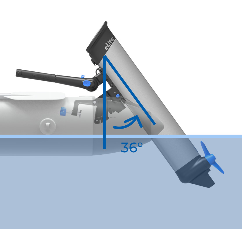 eLite - Partial Tilt to 36° for shallow water