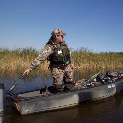 Using the eLite electric outboard on a Kayak for Duck Hunting