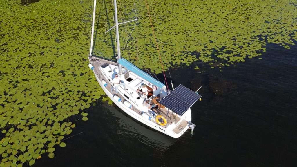 solar powered sailboat motor