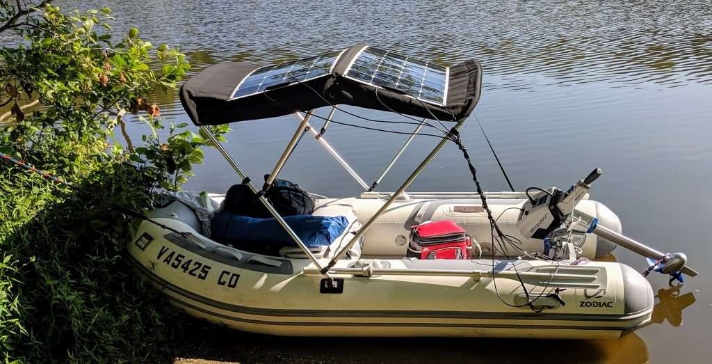 solar powered sailboat motor